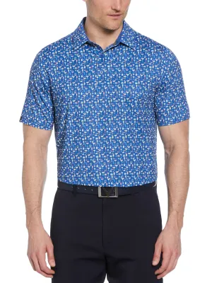 Lightweight Layer Business Ready Mens Cocktail Print Polo