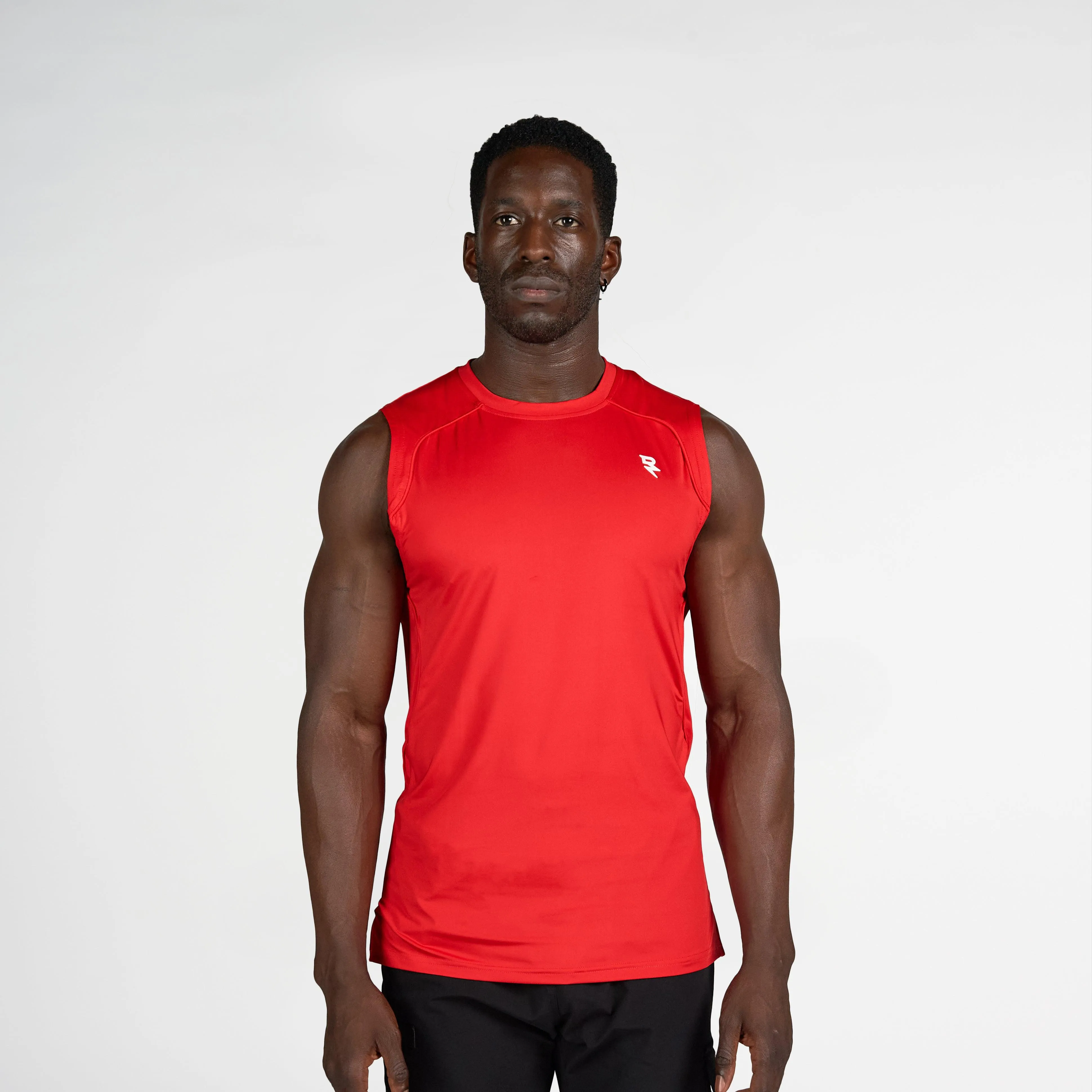 Sleeveless T-Shirt - Paprika Flexible Fit Design Friction Free Inner Lining