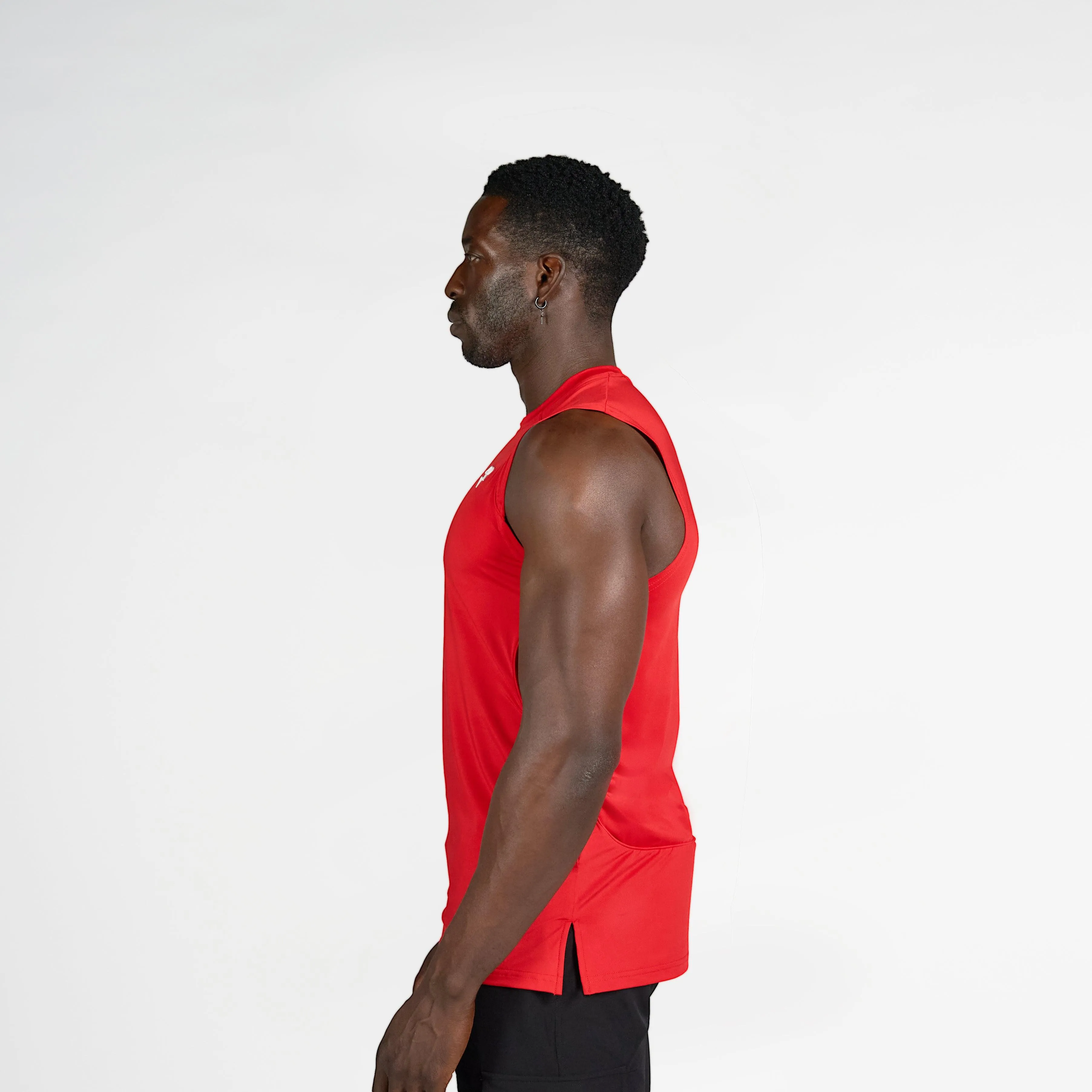 Sleeveless T-Shirt - Paprika Slim Comfort easy to pair