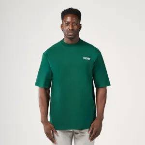 Reinforced Shoulder Seams Office Wear The Impossible Oversized T-Shirt - Basil Green