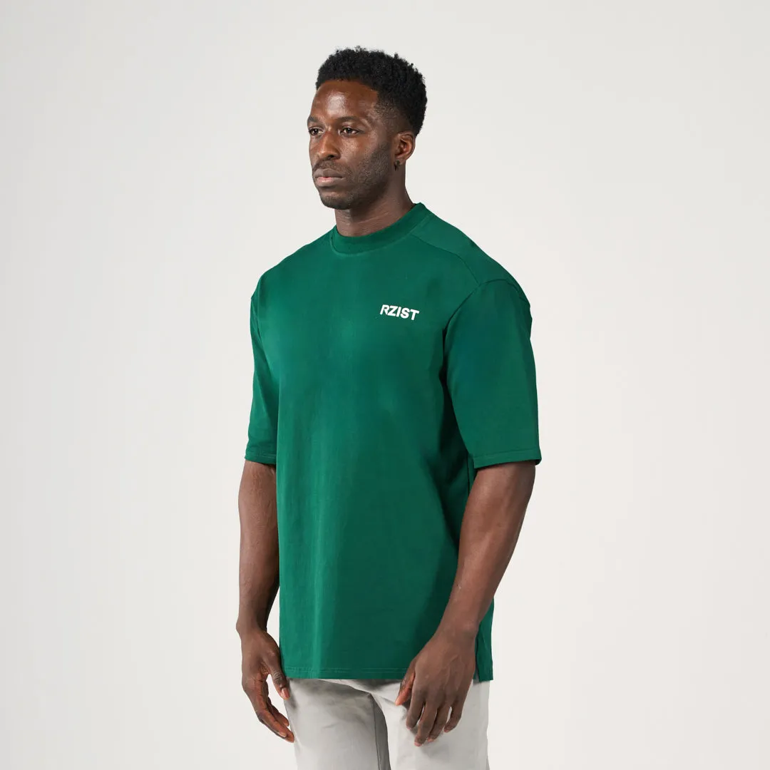 The Impossible Oversized T-Shirt - Basil Green Fun Style Compact Stitch Pattern
