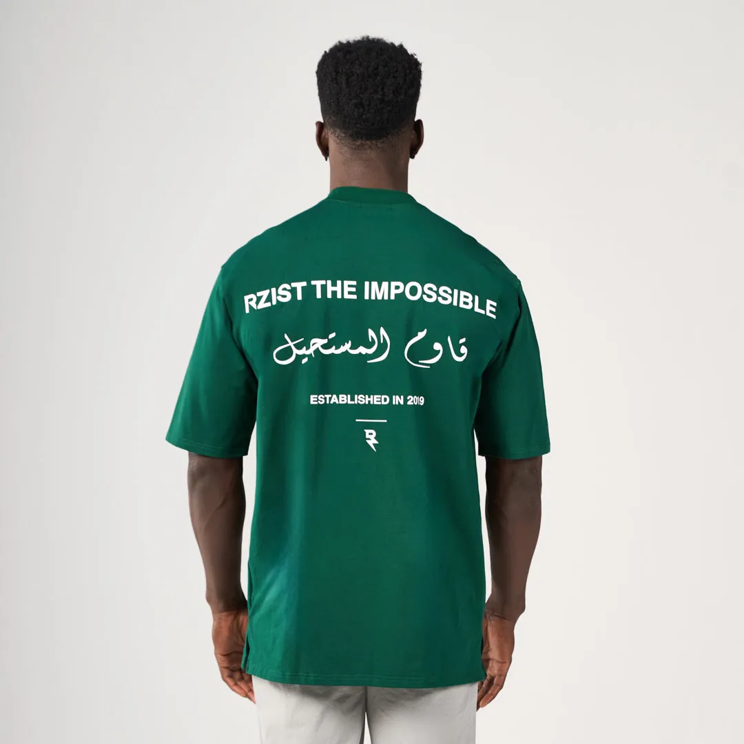 The Impossible Oversized T-Shirt - Basil Green informal gathering
