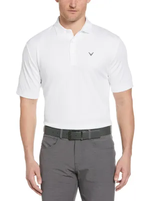 Compact Knit Structure Stylish Fit Mens Micro Texture Polo