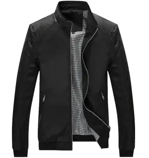 West Louis? Business PU Leather Slim Jacket Street Edge Practical Boots