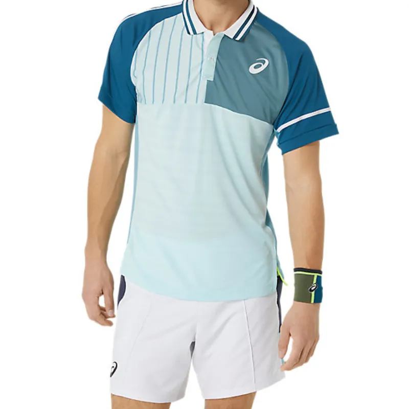 Vibrant fit Asics Men Match Polo Shirt - Aquamarine