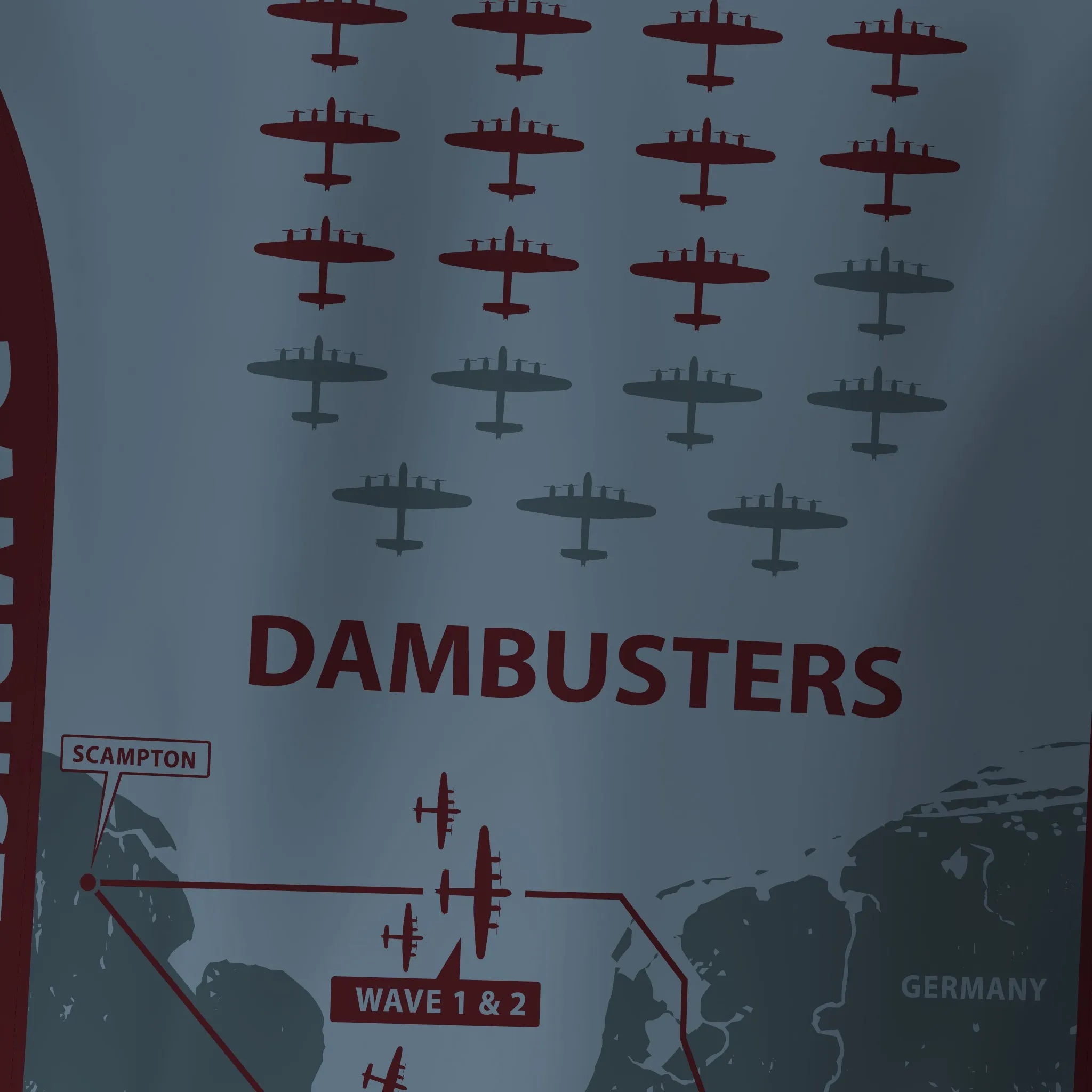 Dambusters - Operation Chastise - Tech Polo Elegant Touch Performance Fabric