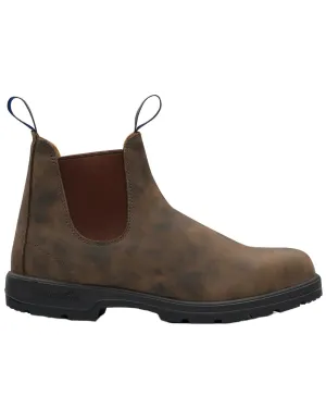 Blundstone 584 Rustic Brown Leather Chelsea Boots Waterproof Outdoor Travel