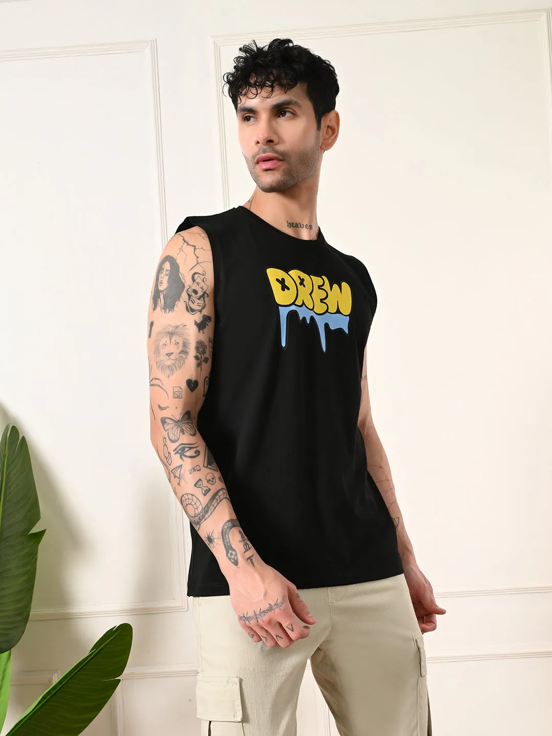 NoIrritationSeams Easy-wear Drew Cotton Sando ?C Black
