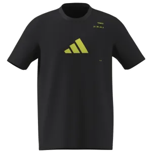 Adidas AEROREADY Tennis Graphic T-Shirt - Black / Lucid Lemon Everyday Essential