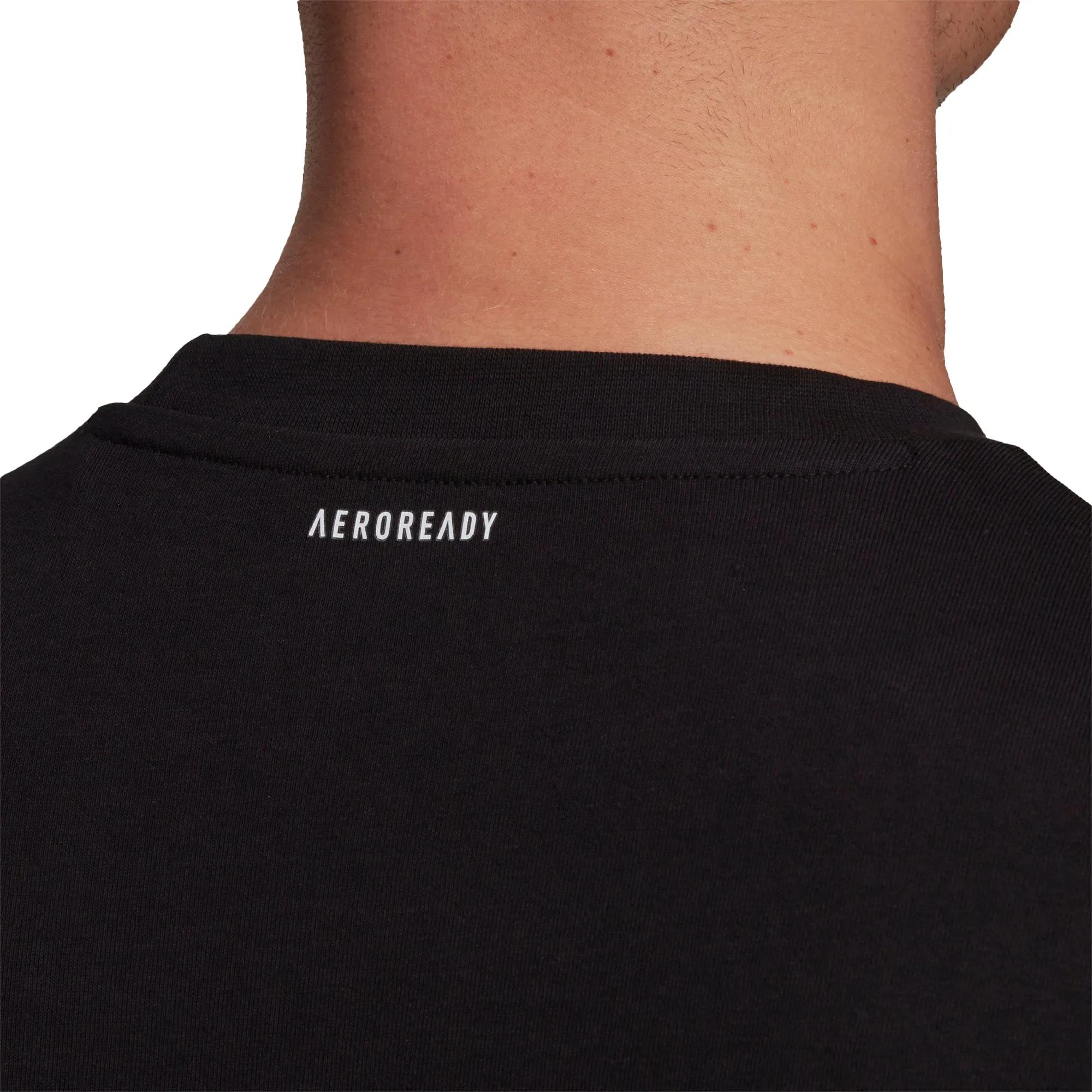 Easy to Style Layered Hem Design Adidas Graphic Logo Tee - Black/White