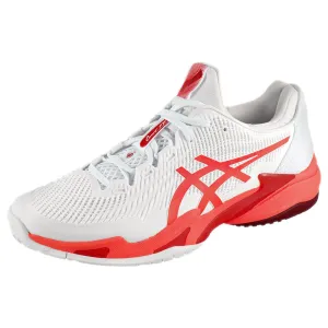 Flexible Walk Lightweight Design Asics Men's Court FF 3 Novak - White/Electric Red