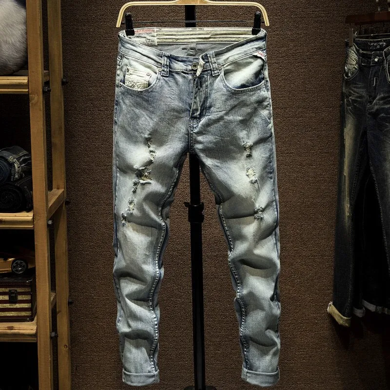 Artist Vibe Everyday Rainy Day Relaxed Aesthetic West Louis? Ripped Distressed Streetwear Jeans