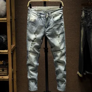 West Louis? Ripped Distressed Streetwear Jeans Work Meeting Unisex Wear Weekend Warrior