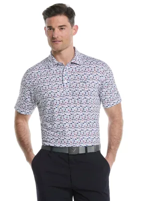 Quick Dry Design Comfortable Stretch Mens Americana Print Polo