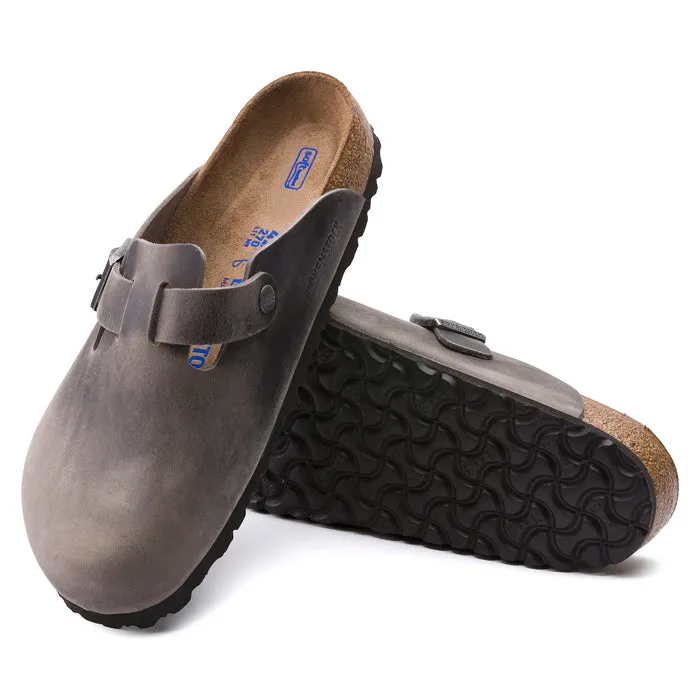 Mens Birkenstock Boston Oiled Iron Hot Mood