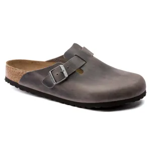 Mens Birkenstock Boston Oiled Iron Pack Safe
