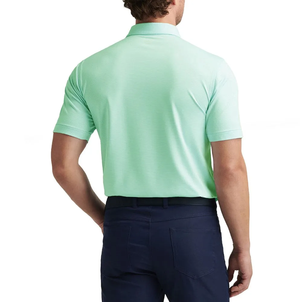 Peter Millar Jubilee Performance Jersey Polo Golf Shirt - Pear Tart Tagless Collar MoistureManagement System