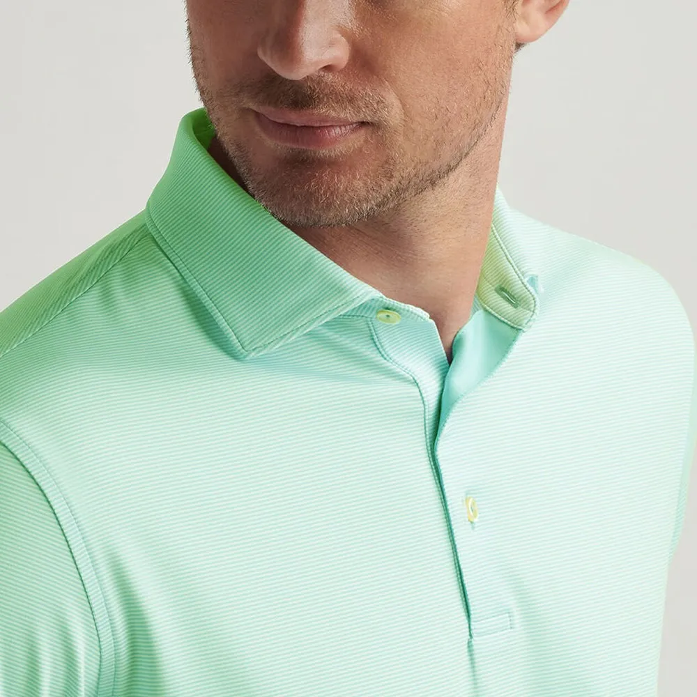Professional Style Peter Millar Jubilee Performance Jersey Polo Golf Shirt - Pear Tart