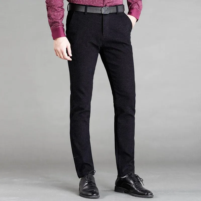 Layered Paneling West Louis? Business Fashion Casual Long Pants