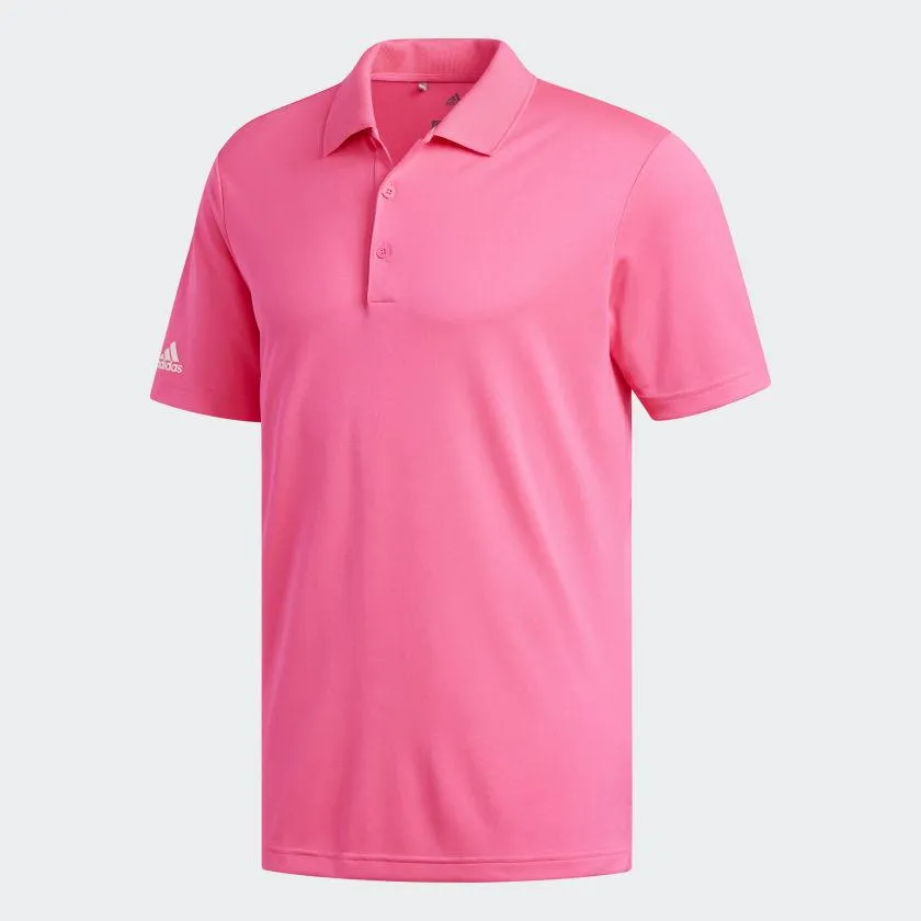 Non Restrictive Cuff adidas Mens Tournament Performance Polo - SOLAR PINK