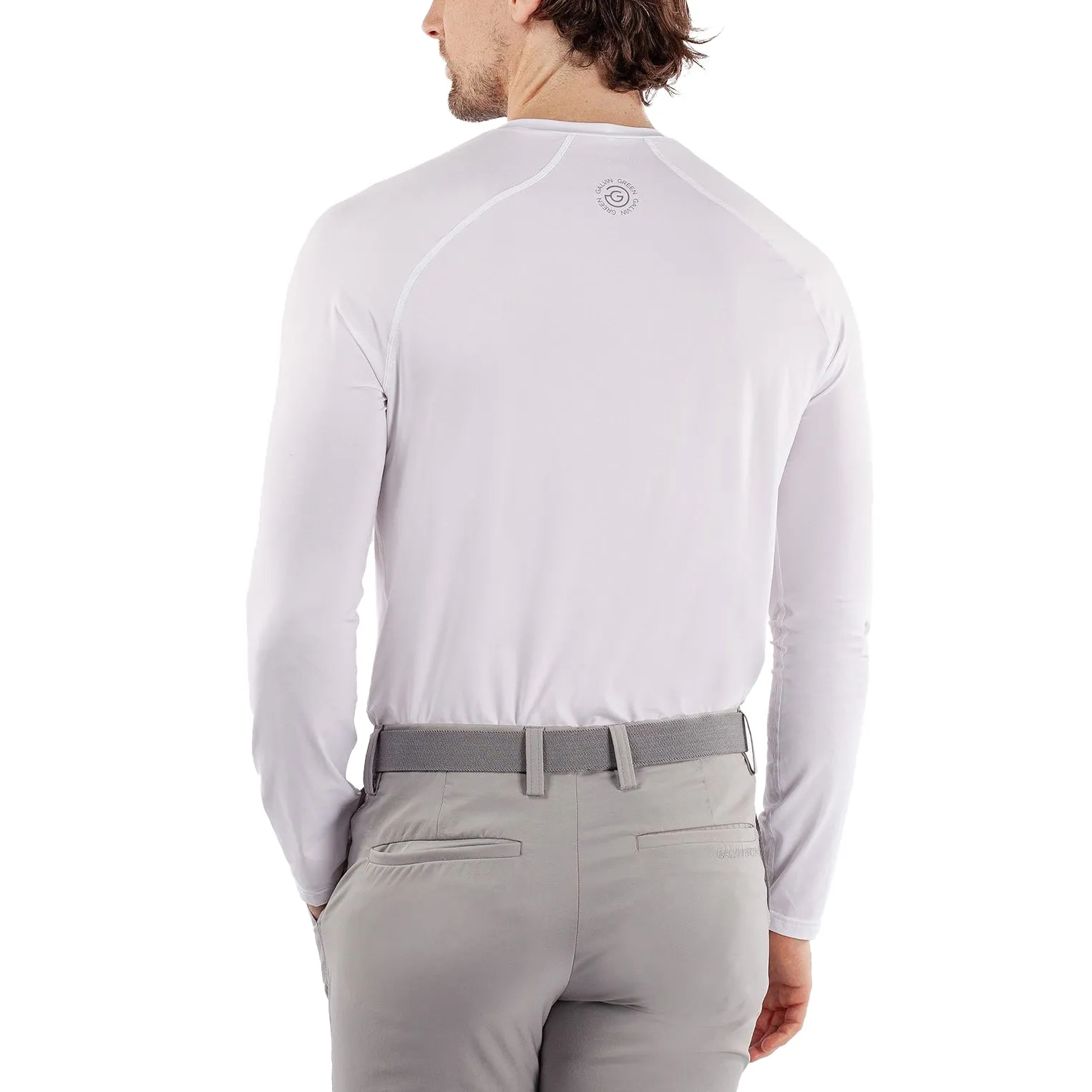 Galvin Green Elias UV Golf Shirt - White Breathable Cotton Blend