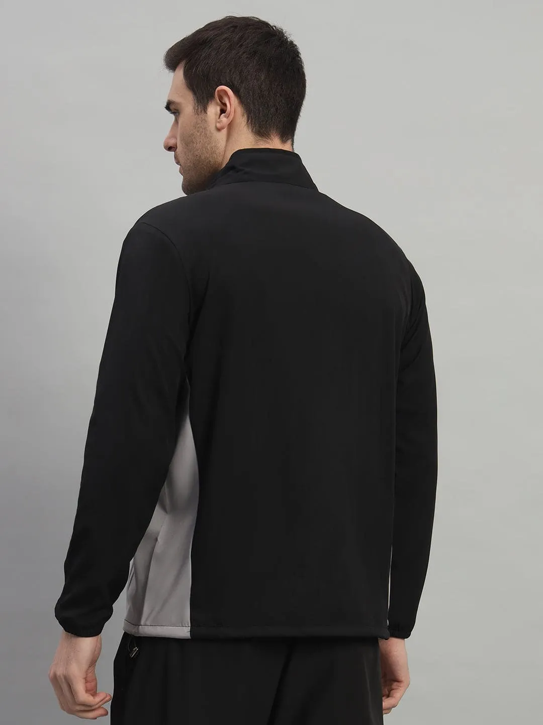 Country Core Professional Look Two-Tone Sports Jacket - Black & Light Grey