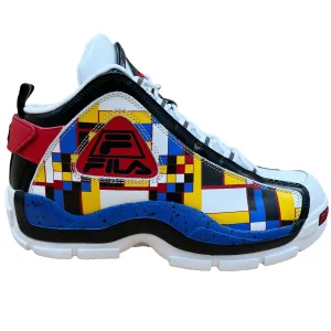 patterned material Fila Men's 1BM01740 Grant Hill 2 Ludi White/Black Basketball Shoes