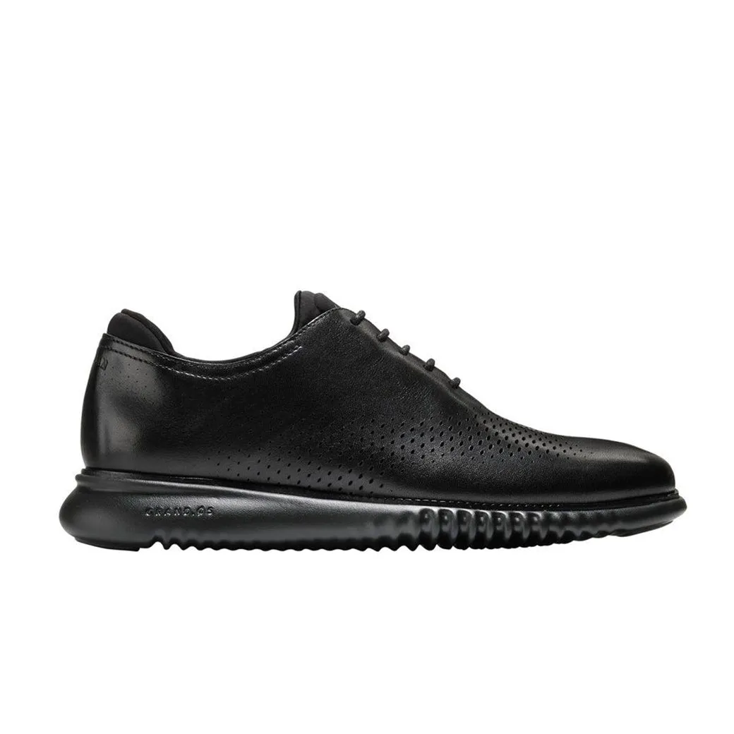 Kind Glow Mens Cole Haan Zerogrand Laser Wingtip Oxford in Black