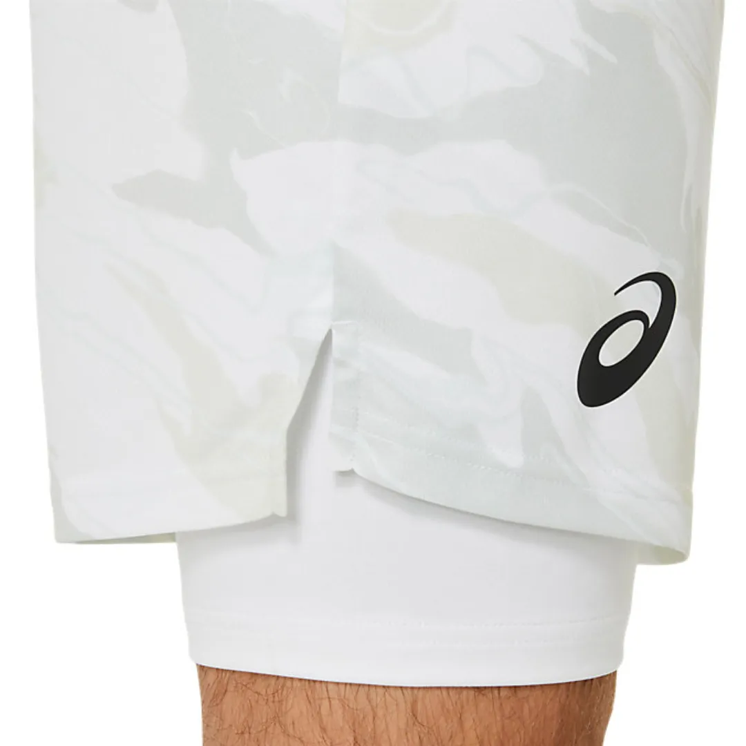 Asics Match Graphic 7 Inch Men Short - Brilliant White Anti Static Technology