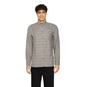 Breathable Material Tailored Style Men's Gingham Casual Shirt,Multi