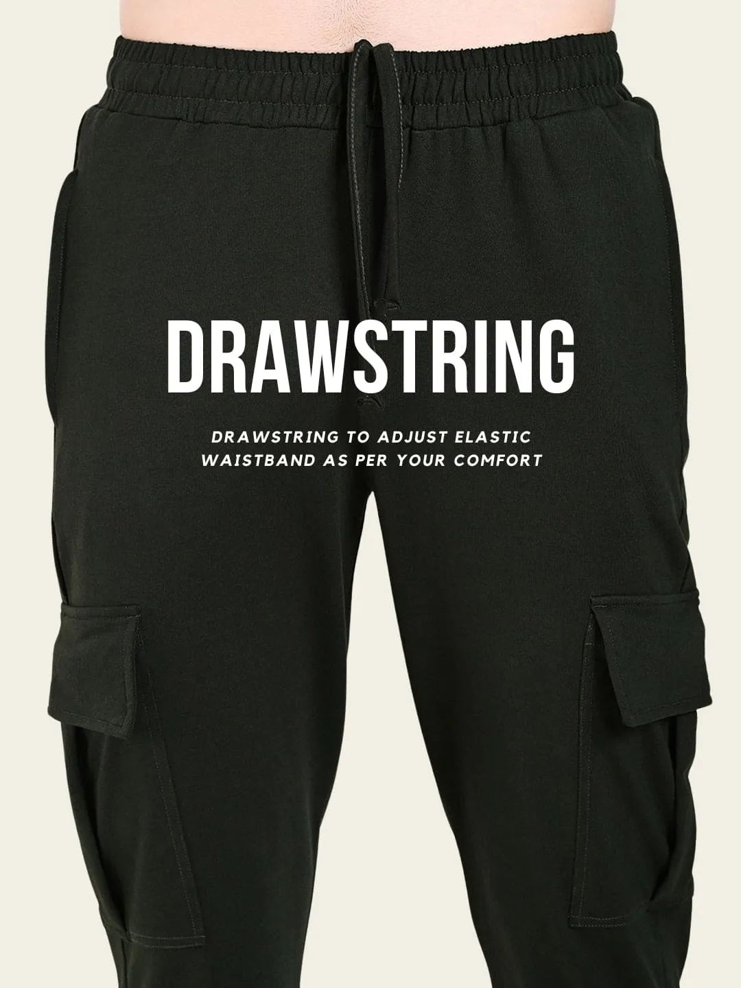 Snag Proof Fabric Layered Wear Utility Cargo Jogger with Pockets - Green