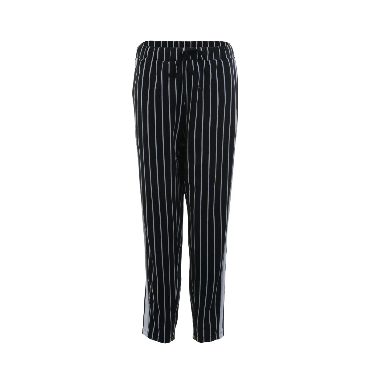 West Louis? Style Striped Pencil Joggers Laser Cut Perforations Laser cut