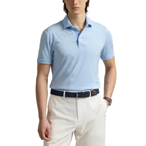 Polo Player RLX Ralph Lauren Lightweight Airflow Jersey Golf Polo Shirt - Office Blue