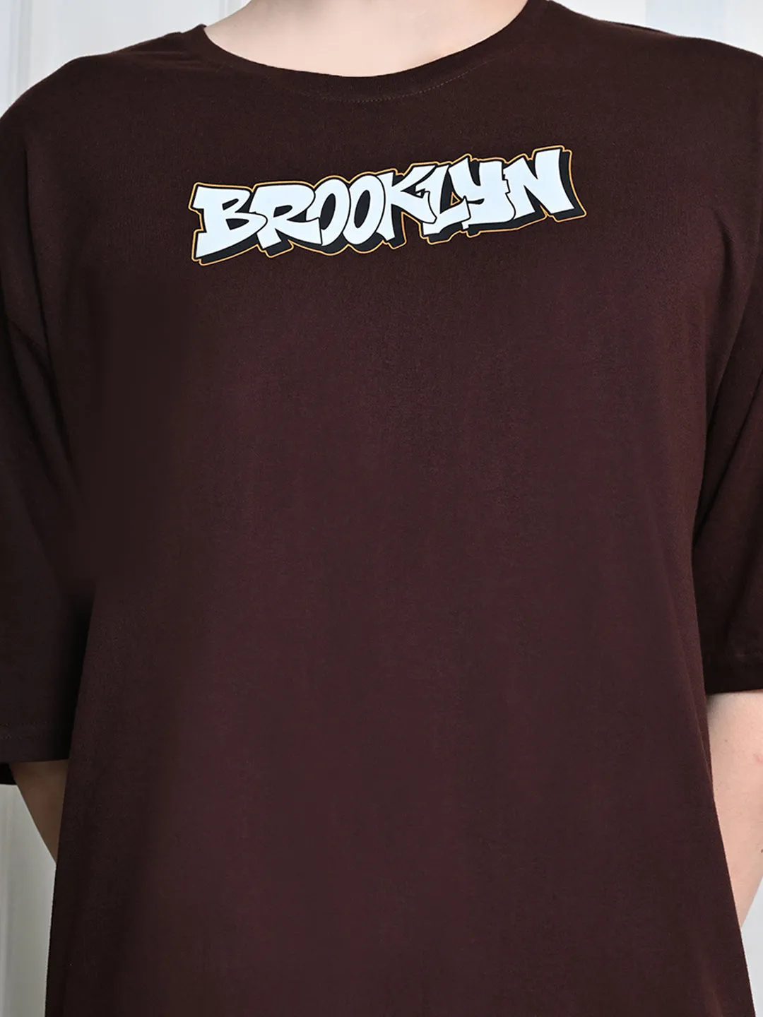 Everyday 100% Cotton Brooklyn T-shirt ?C Coffee Preppy Minimalist Apparel