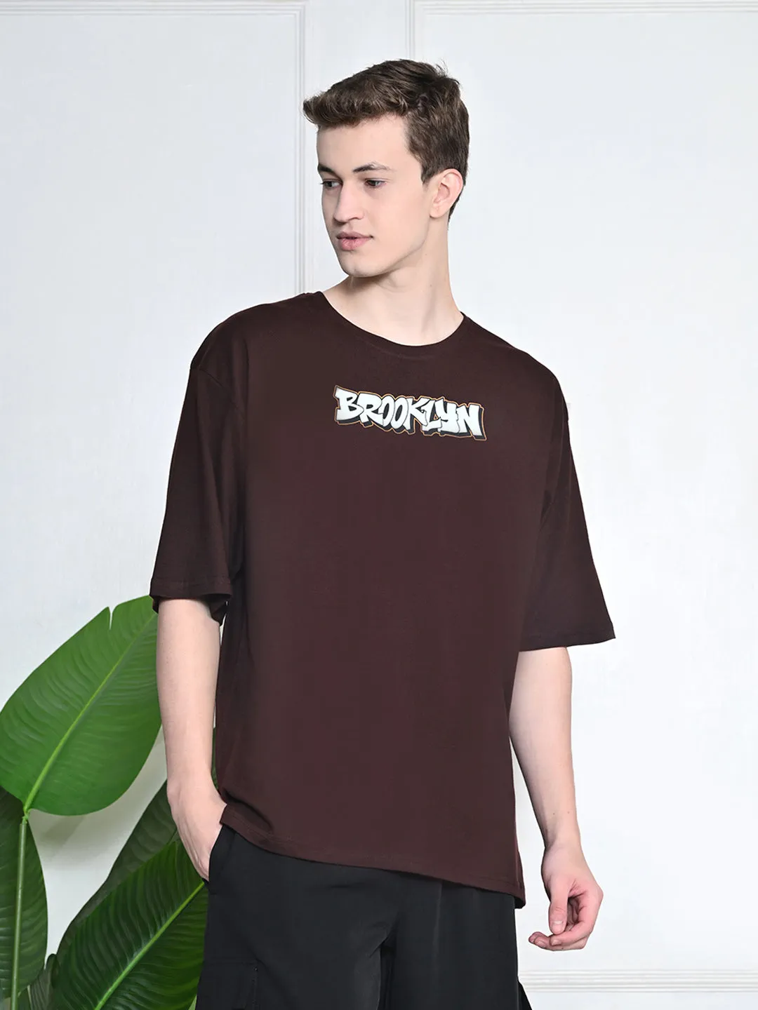 casual top Trendy Layering Everyday 100% Cotton Brooklyn T-shirt ?C Coffee