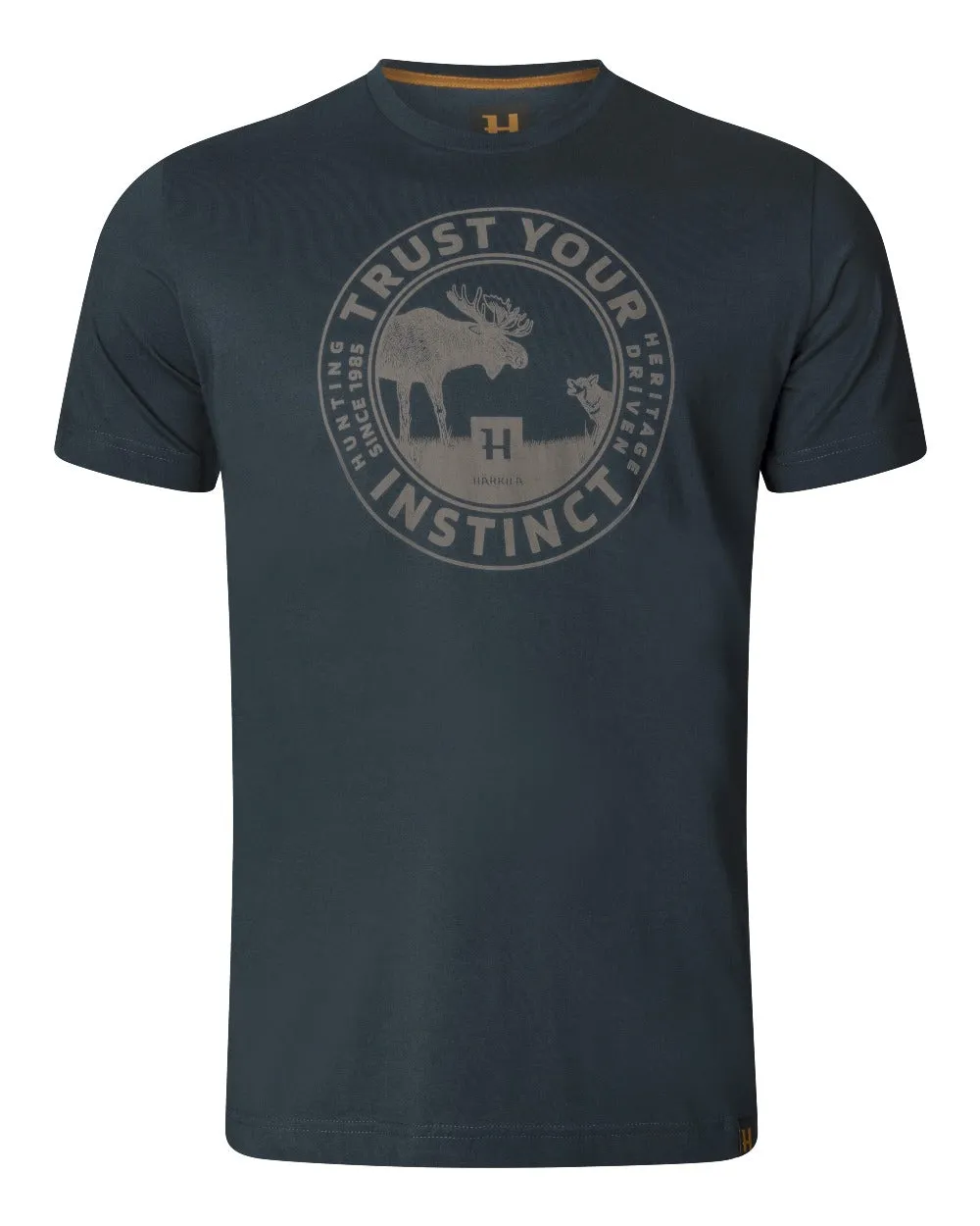 Harkila Moose Short Sleeve T-Shirt TexturedWeavePattern Streetwear Style
