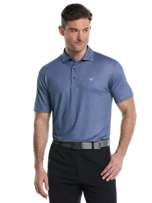 Comfortable Design Mens Heather Geo Print Golf Polo