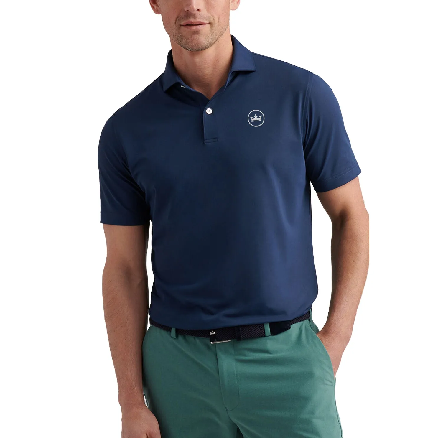 Smart Layers Peter Millar Soul Performance Mesh Golf Polo Shirt - Navy
