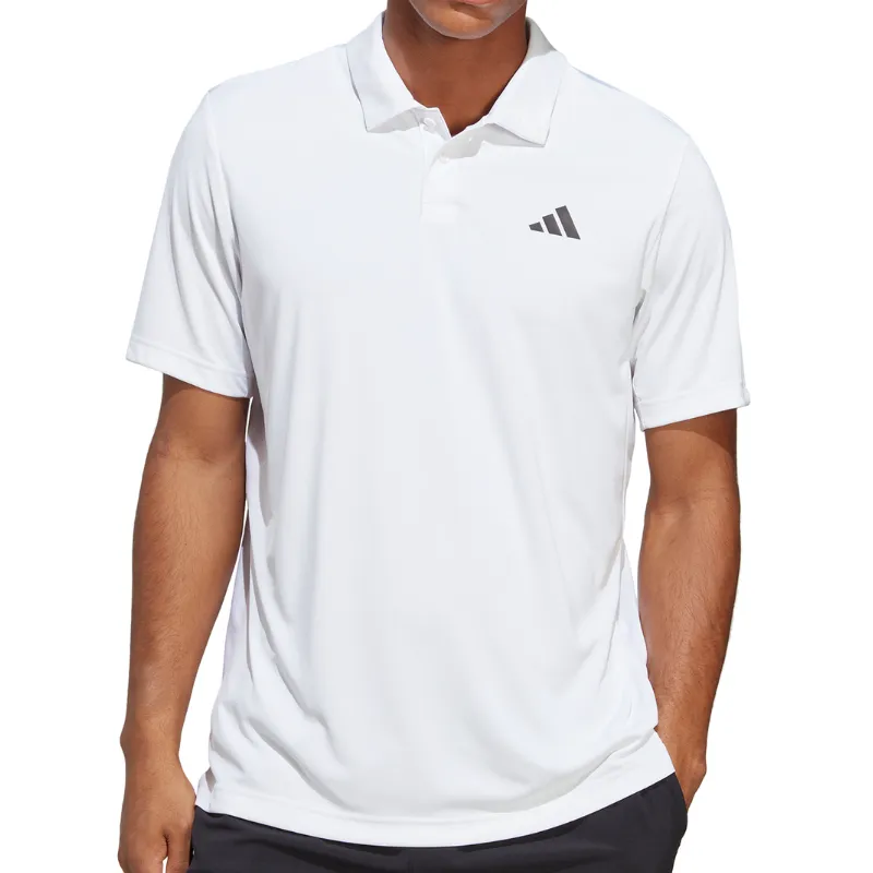 Adidas Club Men's Tennis Polo Shirt - White Tagless Design Sleek Look