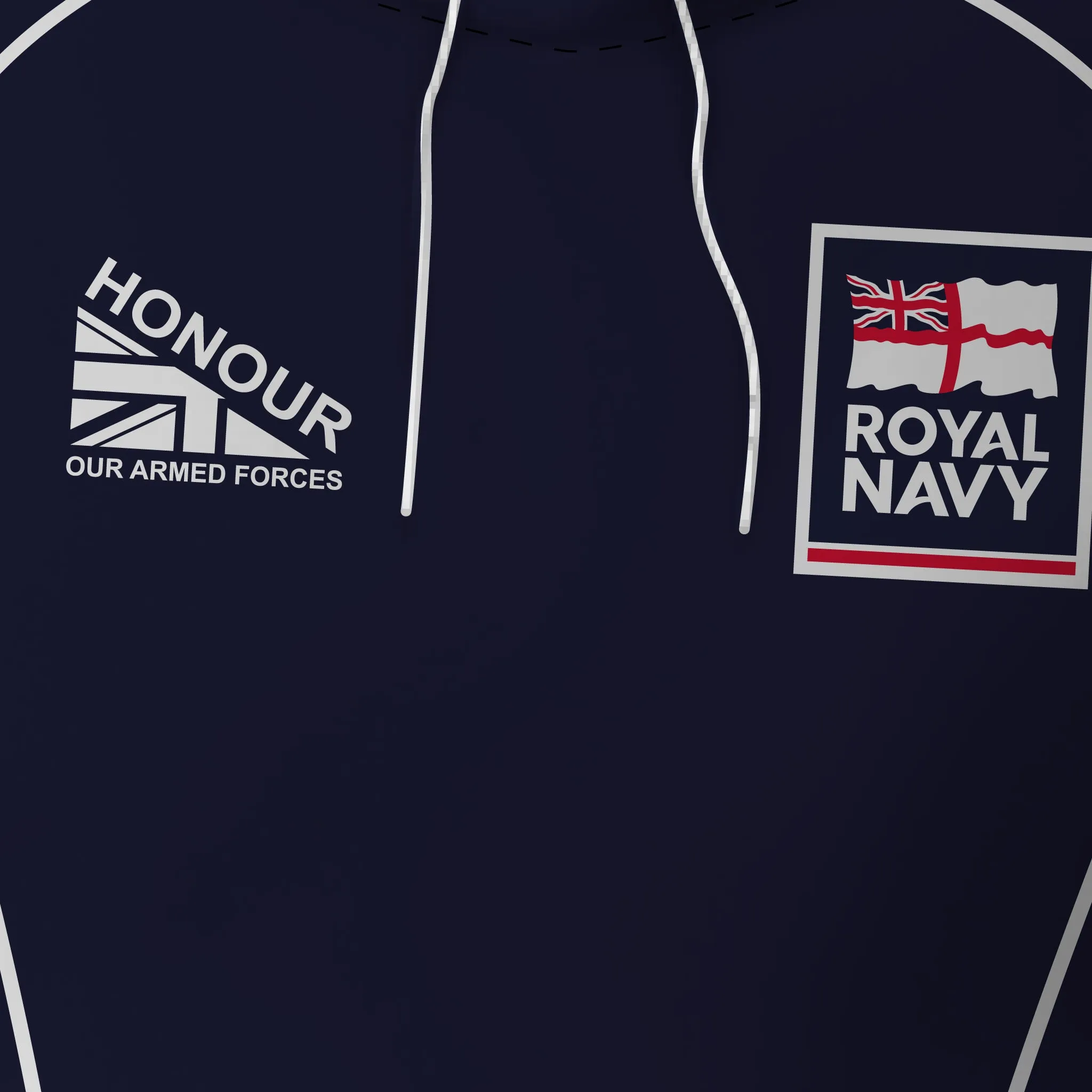 loop accents Cozy Comfort Honour Our Armed Forces (Royal Navy) - Embroidered Hoodie