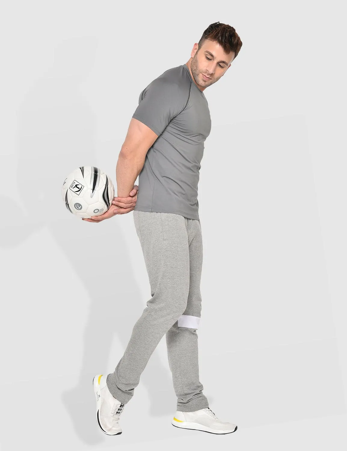 Athletic Workout Solid T-shirt - Grey Layering Piece