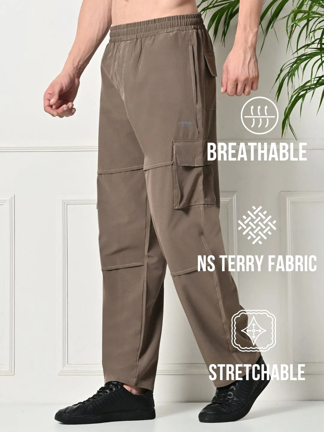 All-Purpose 6-Pocket Cargo Pants - Coffee Brown Sporty Function Street Style