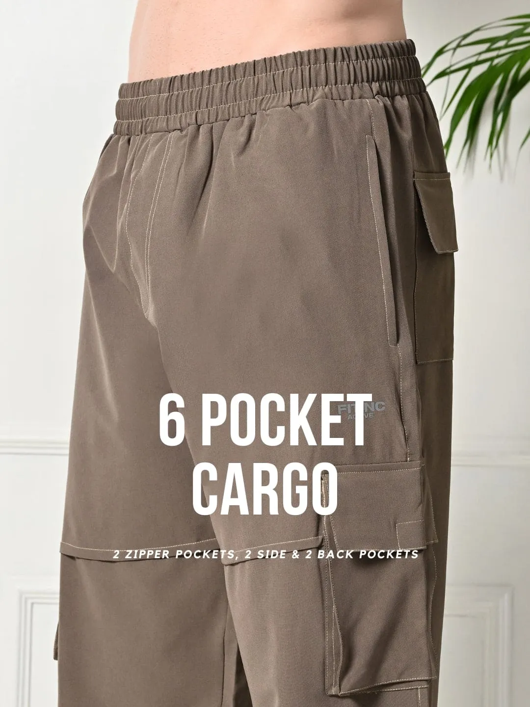 Day-to-Day Wear Hiking Gear All-Purpose 6-Pocket Cargo Pants - Coffee Brown