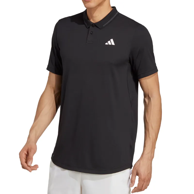 Adidas Club Tennis Piqu??  Mens Polo Shirt - Black Comfy Design All-Season Comfort