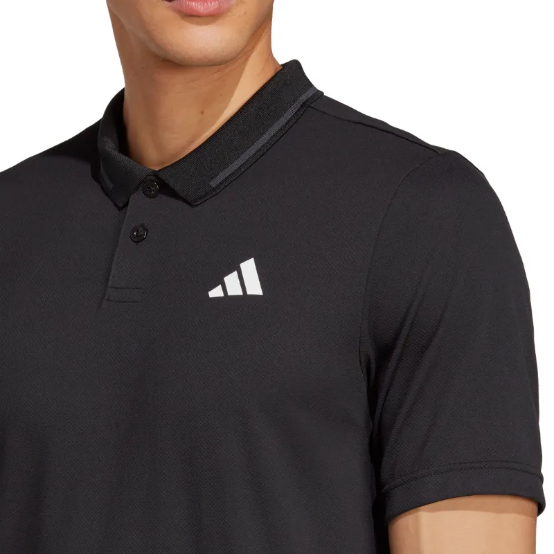 Adidas Club Tennis Piqu??  Mens Polo Shirt - Black Relaxed Vibe Trendy Wear