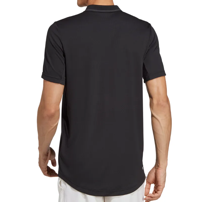Adidas Club Tennis Piqu??  Mens Polo Shirt - Black Lounge Wear