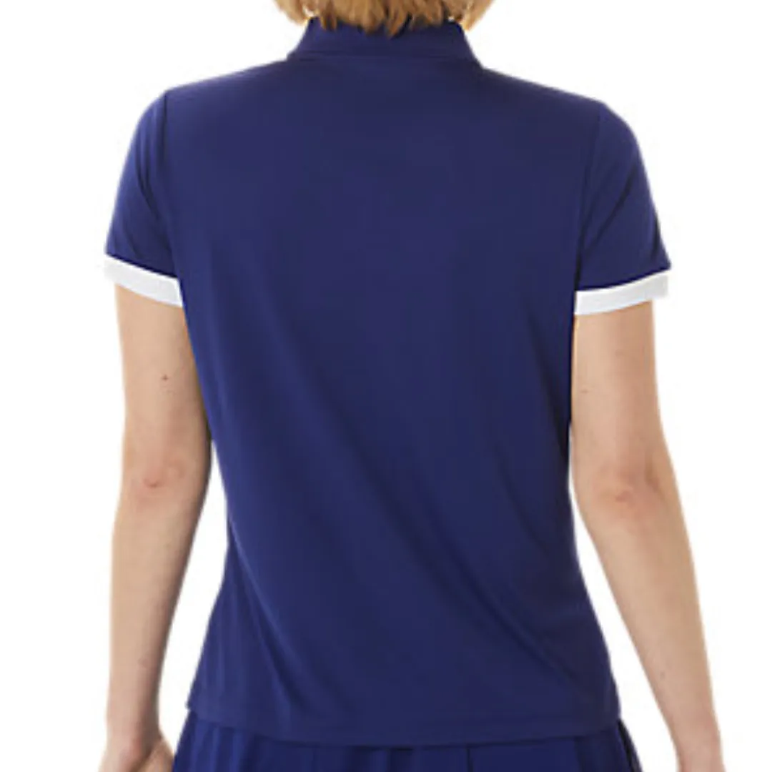 Asics Court Women Polo-Shirt - Dive Blue Ventilated Side Panels Premium Wear