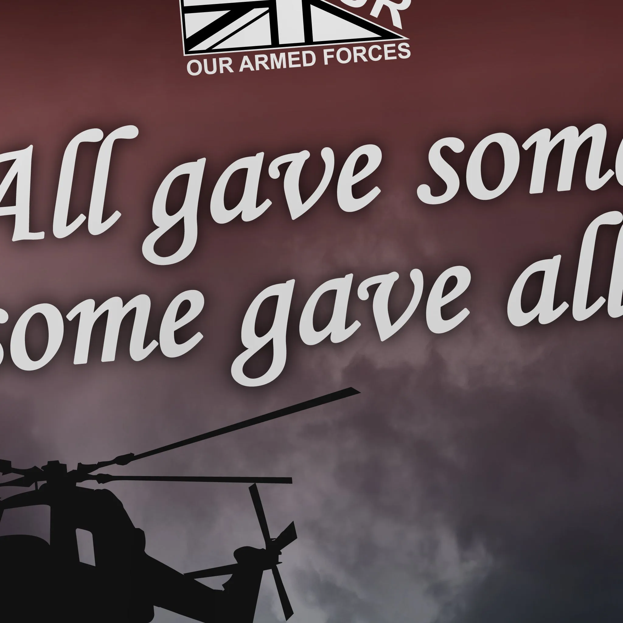 Soft Touch Fabric product eyewear protection Honour Our Armed Forces 'All gave some, Some gave all' - Tech Hoodie