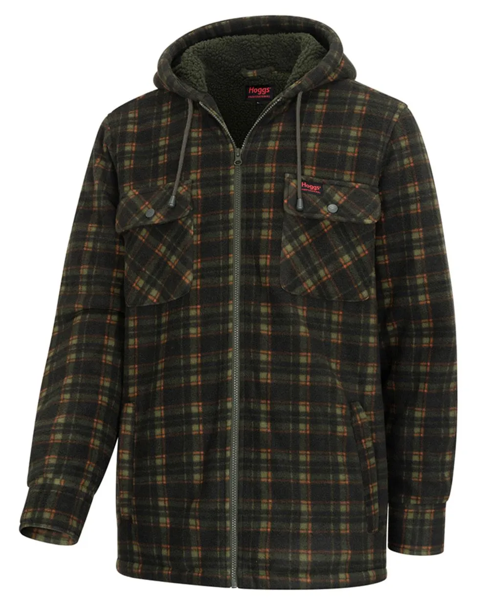 Hoggs of Fife Mens Caithness Hooded Fleece Shacket Smart Fashion anti pill coating