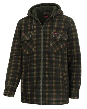 Hoggs of Fife Mens Caithness Hooded Fleece Shacket Smart Fashion anti pill coating